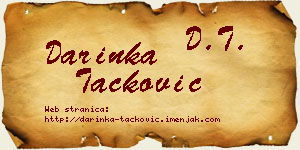 Darinka Tacković vizit kartica